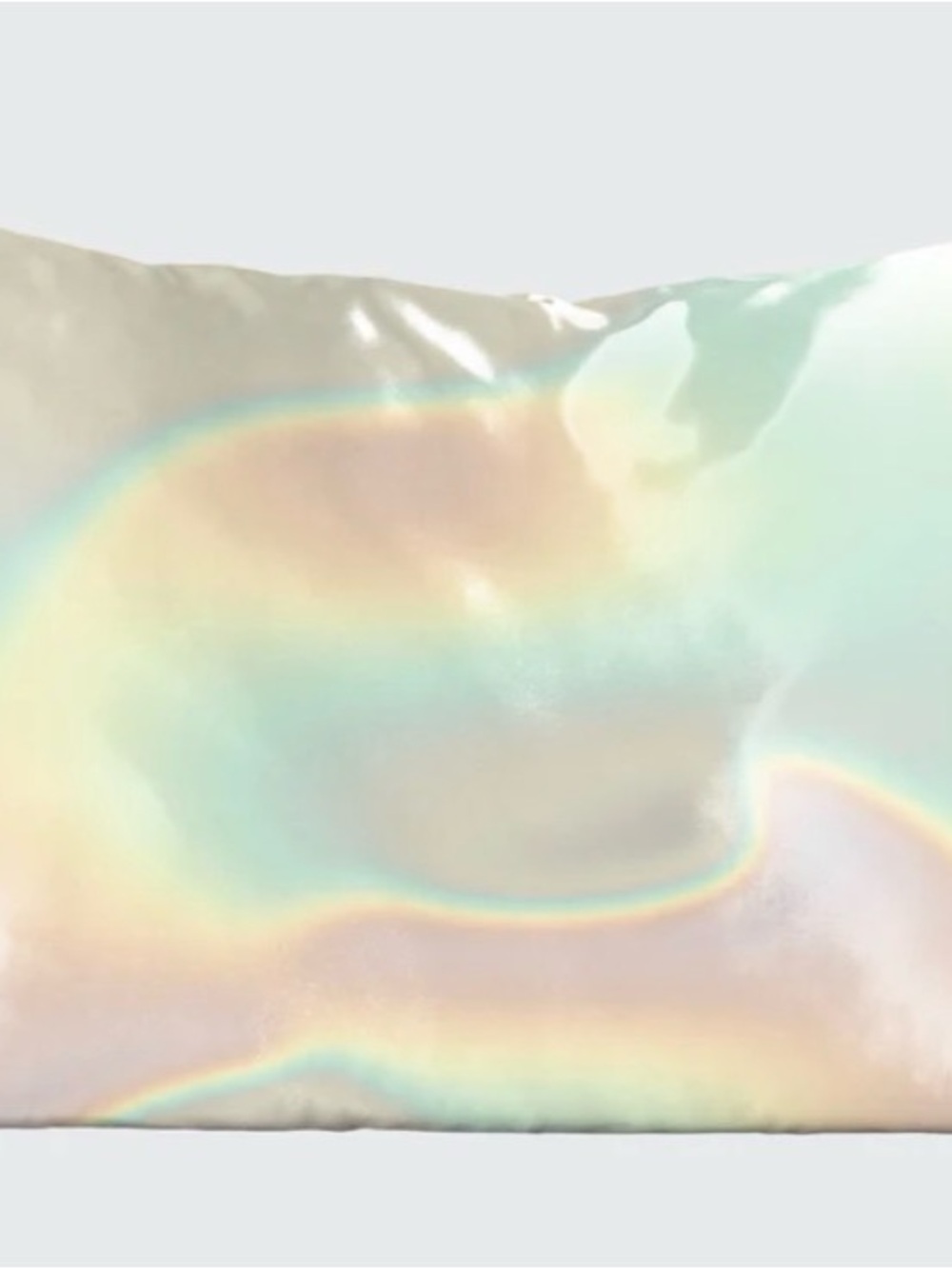 Kitsch ‘Aura’ Iridescent Satin King Pillowcase Set of 2 Holographic Pastel Sheen